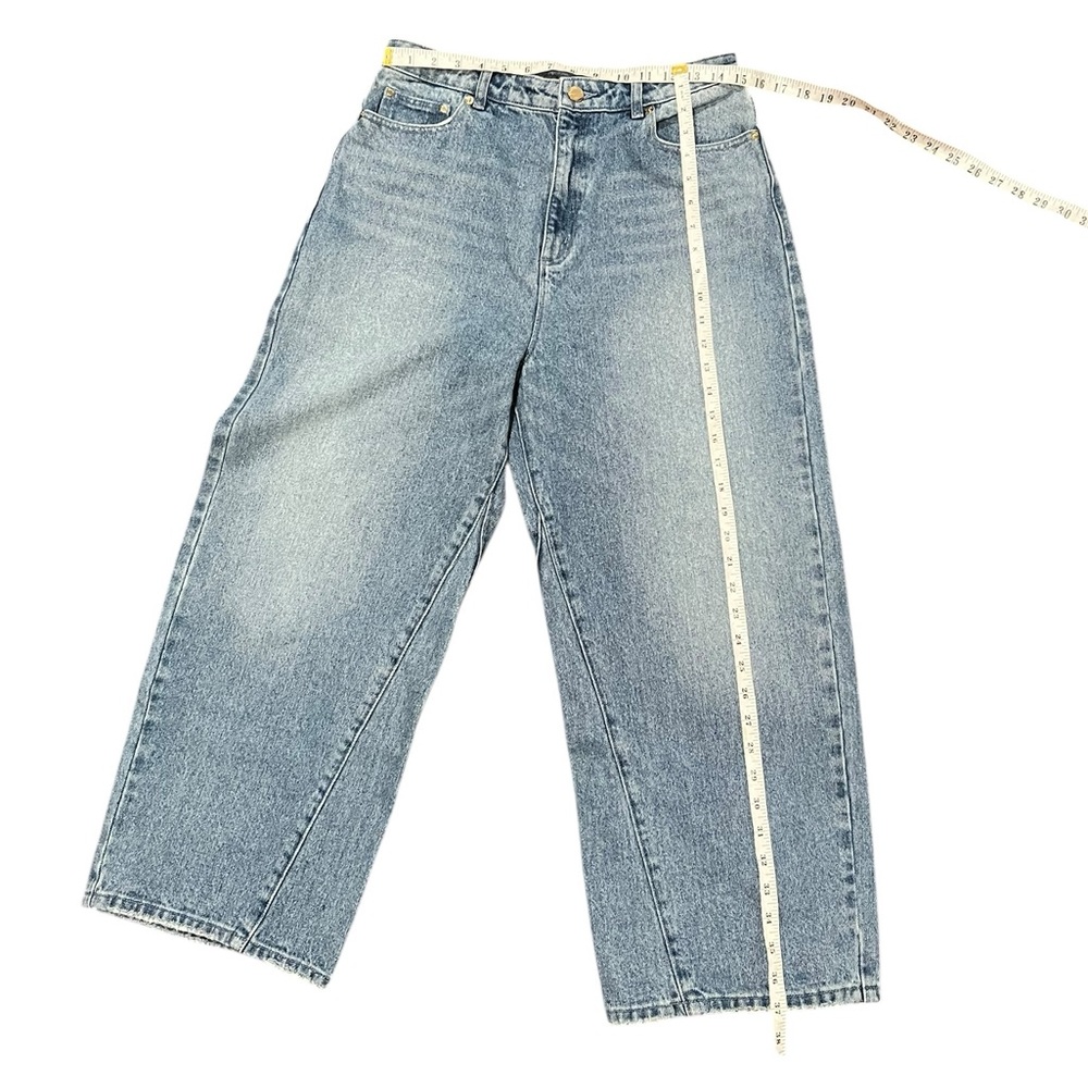 Michael Kors Womens Jeans Wide Leg Button Cropped High Rise Denim Size 10 - Picture 16 of 16